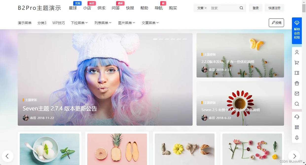 B2 PRO主题5.4.2破解开心直装版-壹源码